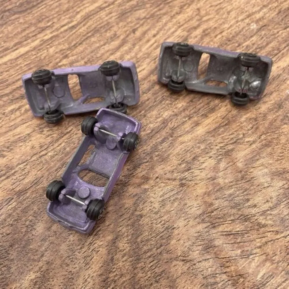 Tootsie Toys 1963 Chevy Corvette Split Window Purple Set‎ Of 3